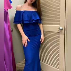 Blue Off the Shoulder Dress - Vince Camuto NWT